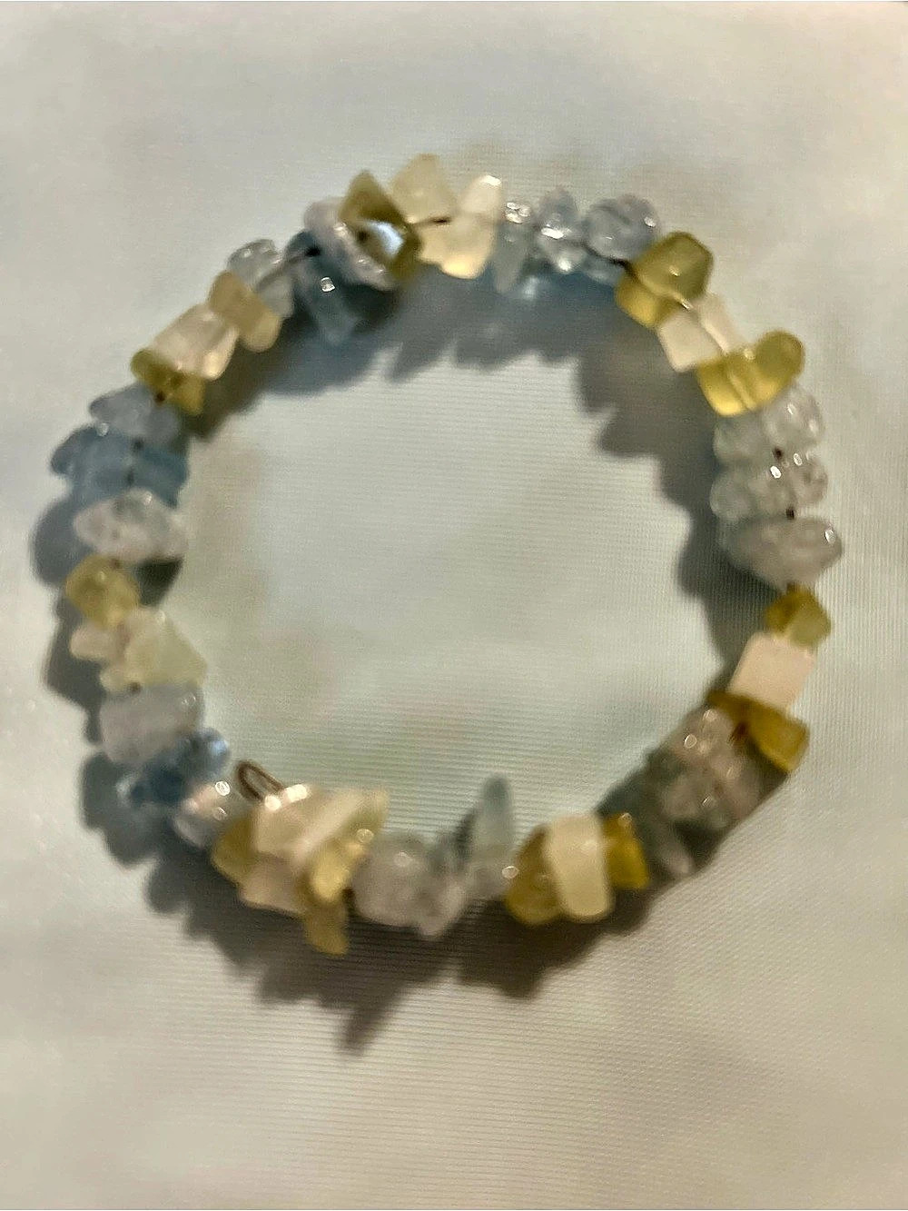 Aquamarine Multicolor Beaded Stretch Bracelet Like New
